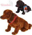 SIMBA Pes s kývací hlavou Jezevčík 24cm dekorace plast 2 barvy