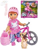SIMBA Panenka Evička 12cm set s kolem a doplňky v krabici Evi Love
