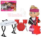 SIMBA Ma a medvd panenka 12cm muzikantka set s doplky