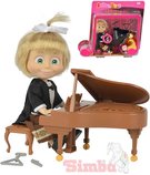 SIMBA Ma a medvd panenka klavristka 12cm set s pianem a trianglem na baterie