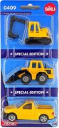 SIKU Auto stavebn stroj lut set 3ks model kov 0409