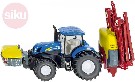 SIKU Traktor New Holland modr s rozpraovaem 1:87 model kov 1799