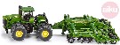 SIKU Traktor zelen John Deere 9630 set s brnami Amazone Centaur 1:87 model kov 1856