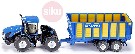 SIKU Traktor modr New Holland set s pvsem Joskin 1:50 model kov 1947