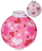 Lampion nsk srdka 20cm kulat na baterie 2 druhy