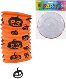 Lampion oranov potisk dn 15cm vlec Halloween na svku / rovku