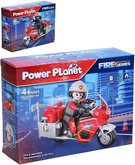 Stavebnice figurka hasi na motorce s doplky na baterie Svtlo 4 druhy