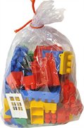 PL Stavebnice Bobo System kostky barevné plastové set 50ks v sáčku
